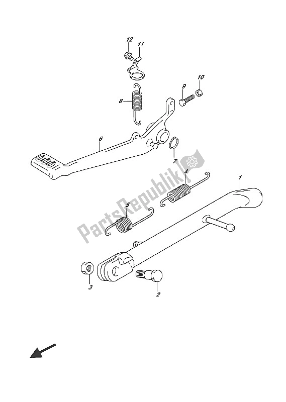 Todas as partes de Ficar do Suzuki RV 125 2016