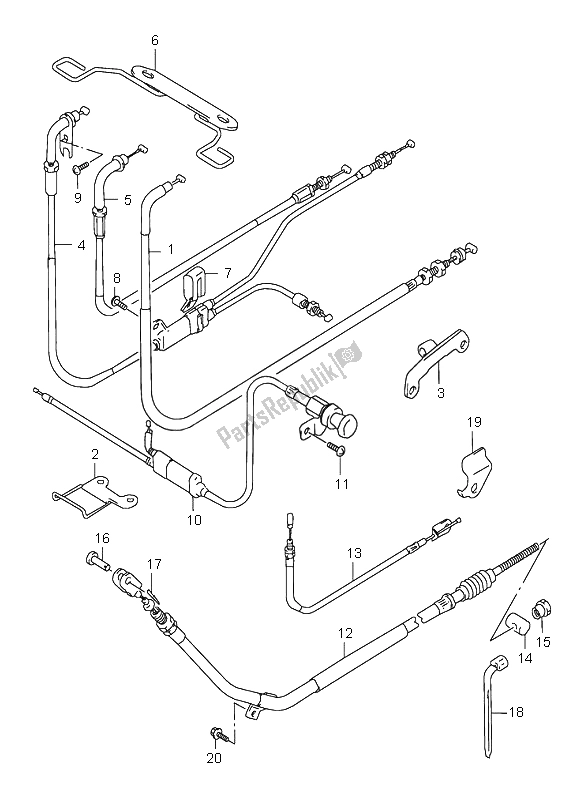 Wszystkie części do Przewód Sterowniczy Suzuki VZ 800 Marauder 2001