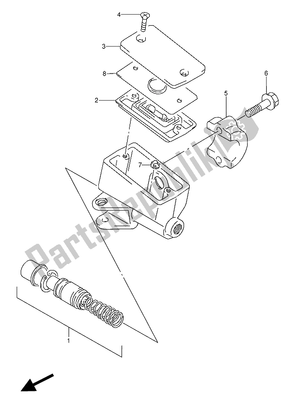 Todas las partes para Cilindro Maestro Delantero de Suzuki GSX 600 FUU2 1989