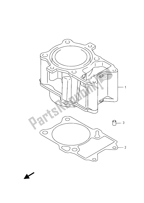 Todas las partes para Cilindro de Suzuki LT A 500 XPZ Kingquad AXI 4X4 2015