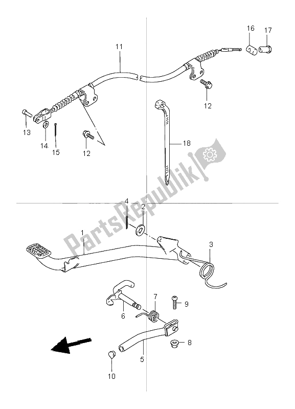 Todas las partes para Pedal De Freno de Suzuki LT 80 Quadsport 2000