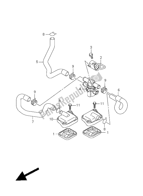 All parts for the 2nd Air of the Suzuki GSX R 1000 2005