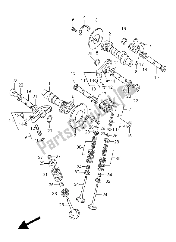 All parts for the Camshaft & Valve of the Suzuki VL 1500 Intruder LC 2008