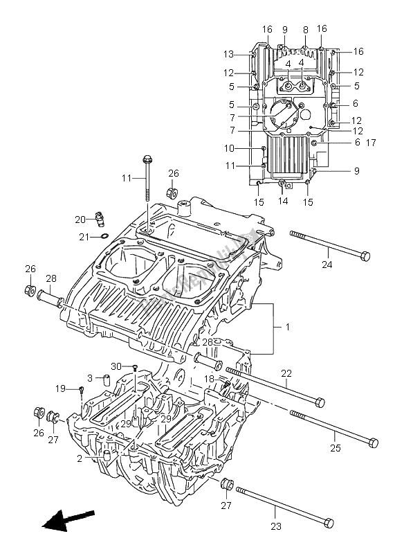 Todas las partes para Caja Del Cigüeñal de Suzuki GS 500E 1995