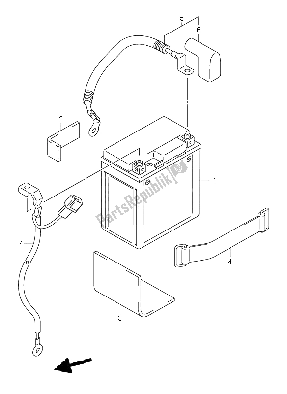 Tutte le parti per il Batteria del Suzuki VL 125 Intruder 2000