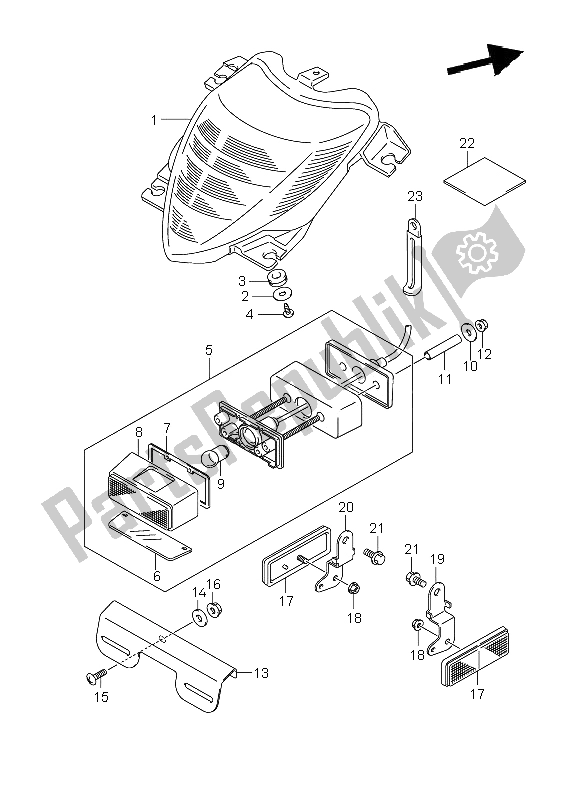 Todas las partes para Luz De Combinación Trasera (vzr1800z-zuf) de Suzuki VZR 1800 Rnzr2 M Intruder 2009