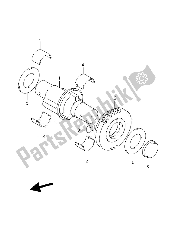 All parts for the Crank Balancer of the Suzuki GSX R 1000 2007