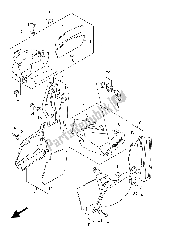 Todas las partes para Cubierta Del Marco (vl800 E19) de Suzuki C 800 VL Intruder 2012