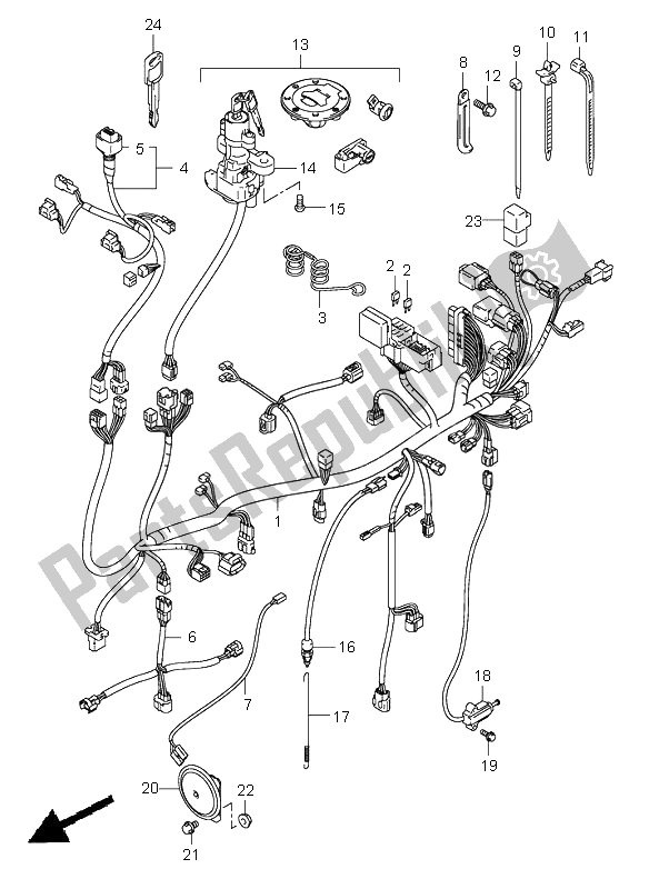 All parts for the Wiring Harness of the Suzuki DL 1000 V Strom 2002