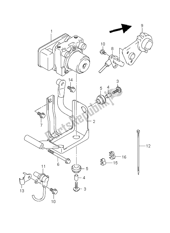 Toutes les pièces pour le Unité Hydraulique du Suzuki GSR 600 2006