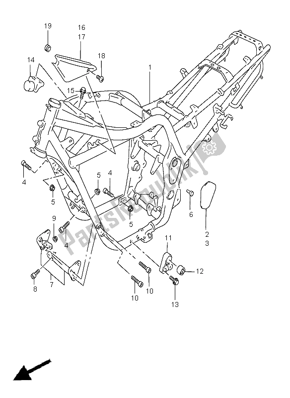 Toutes les pièces pour le Cadre (gsf1200sa) du Suzuki GSF 1200 Nssa Bandit 1999