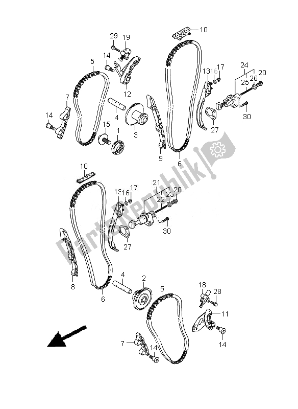 Todas las partes para Cadena De Levas de Suzuki C 1800R VLR 1800 Intruder 2010