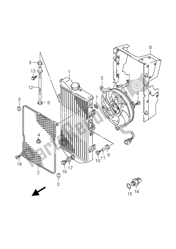 Tutte le parti per il Termosifone del Suzuki AN 650A Burgman Executive 2007