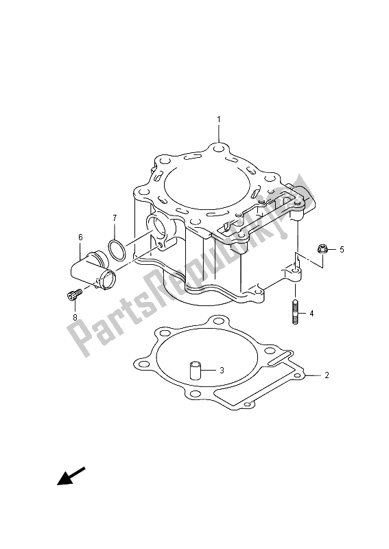 All parts for the Cylinder of the Suzuki LT A 750 XVZ Kingquad AXI 4X4 2015