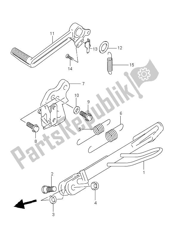 All parts for the Stand of the Suzuki TL 1000R 2000