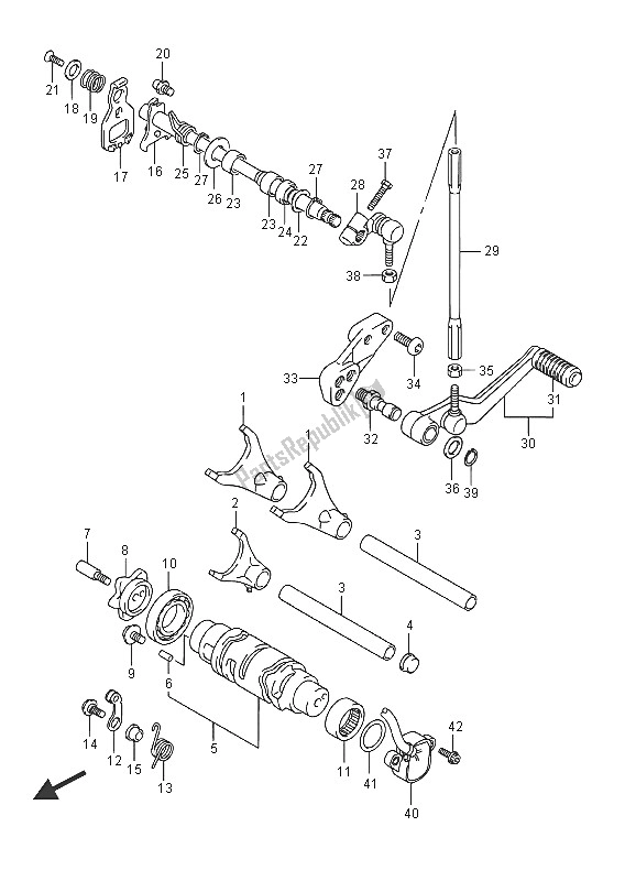 Tutte le parti per il Cambio Di Marcia del Suzuki GSX R 750 2016