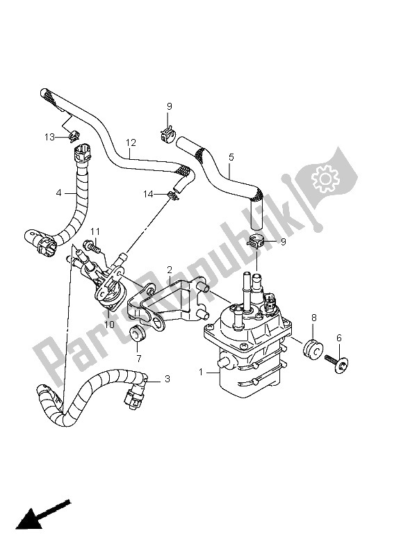 All parts for the Fuel Pump of the Suzuki LT A 400 FZ Kingquad ASI 4X4 2011