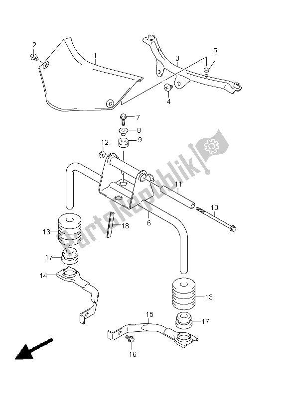 Todas las partes para Soporte Delantero de Suzuki DL 650A V Strom 2011