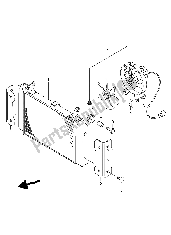 Alle onderdelen voor de Radiator van de Suzuki SV 650 NS 1999