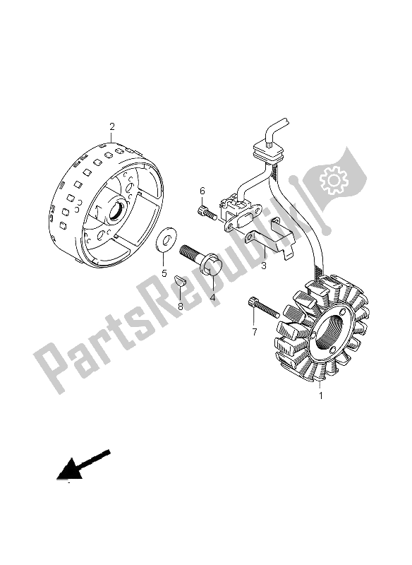 Tutte le parti per il Magnete del Suzuki SFV 650A Gladius 2009