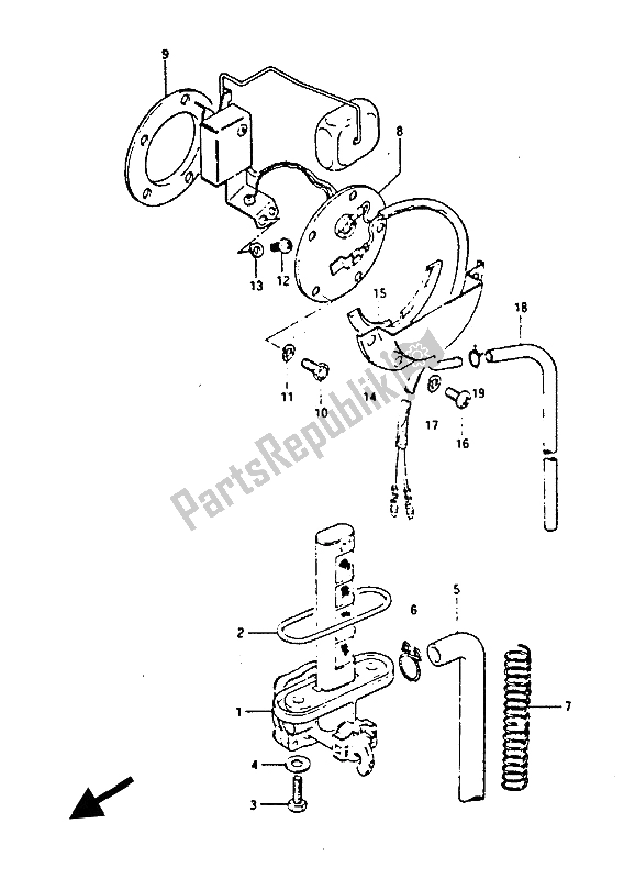 Tutte le parti per il Rubinetto Del Carburante del Suzuki GS 450 ES 1987