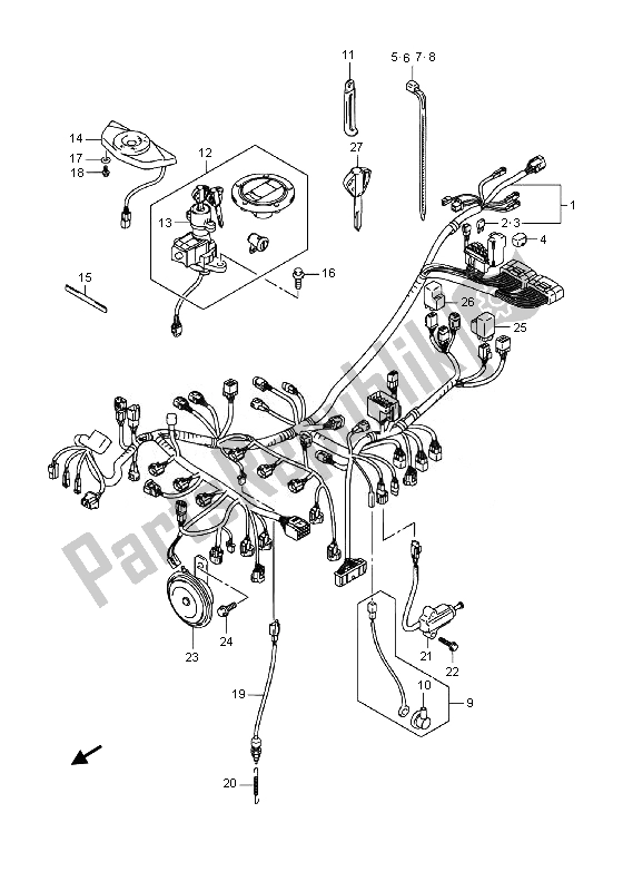 All parts for the Wiring Harness (gsr750aue) of the Suzuki GSR 750A 2014