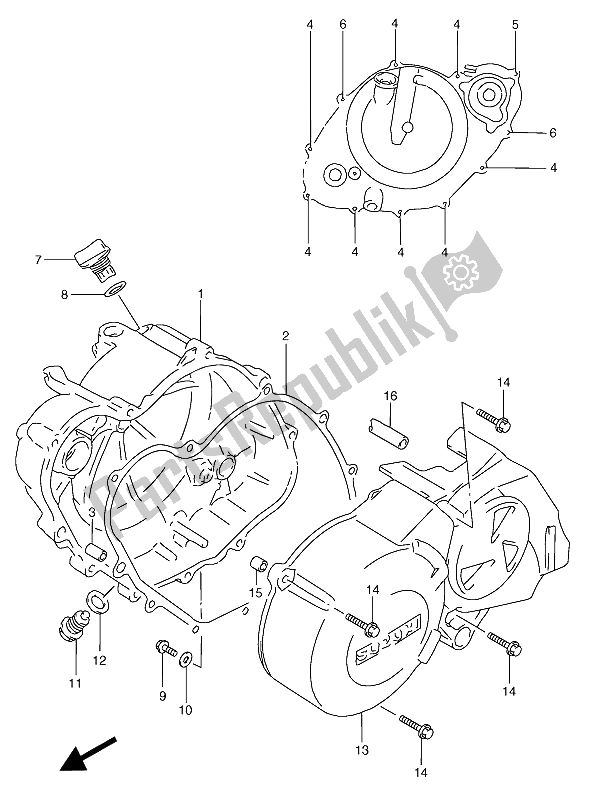 Toutes les pièces pour le Couvercle De Carter du Suzuki RGV 250 1993