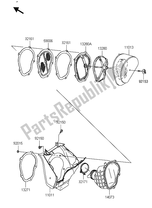 Wszystkie części do Od? Wie? Acz Powietrza Suzuki RM Z 250 2004