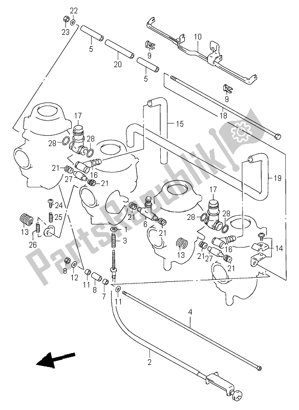 All parts for the Carburetor Fittings of the Suzuki RF 900R 1996