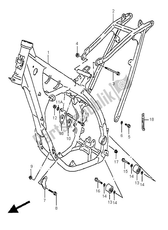 Wszystkie części do Rama Suzuki RM 250 1999