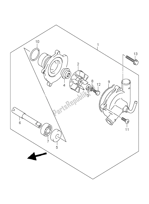 Wszystkie części do Pompa Wodna Suzuki GSX 1300R Hayabusa 2001