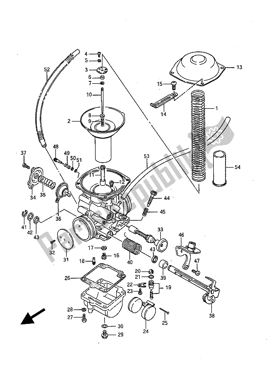 Tutte le parti per il Carburatore del Suzuki LS 650 FP Savage 1989