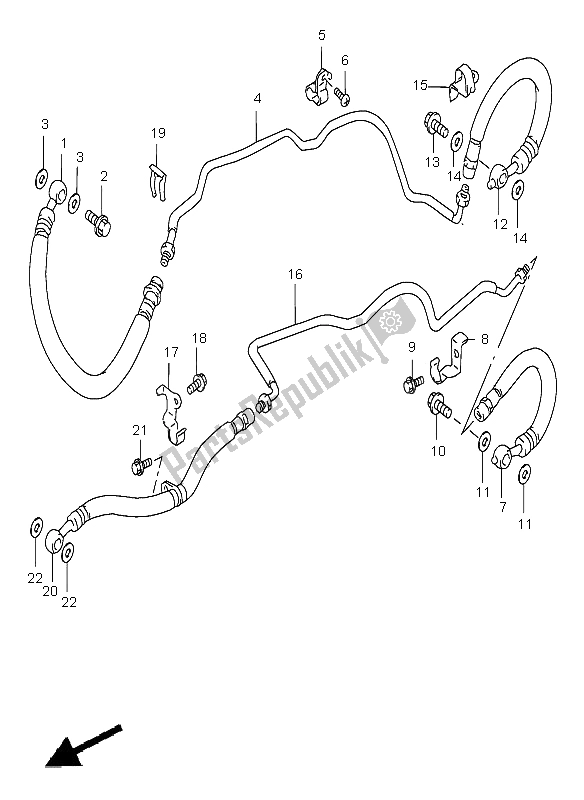 All parts for the Front Brake Pipe (gsf1200sa) of the Suzuki GSF 1200 Nssa Bandit 1999