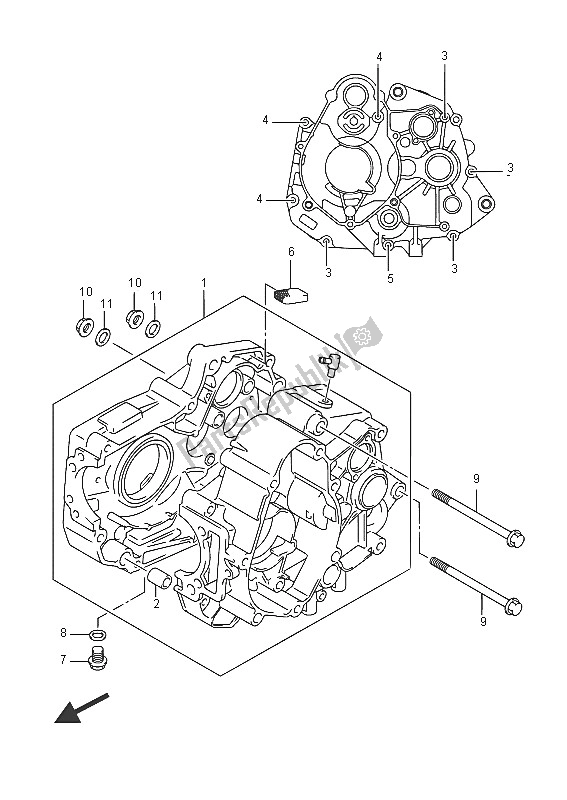Todas as partes de Bloco Do Motor do Suzuki DR Z 70 2016