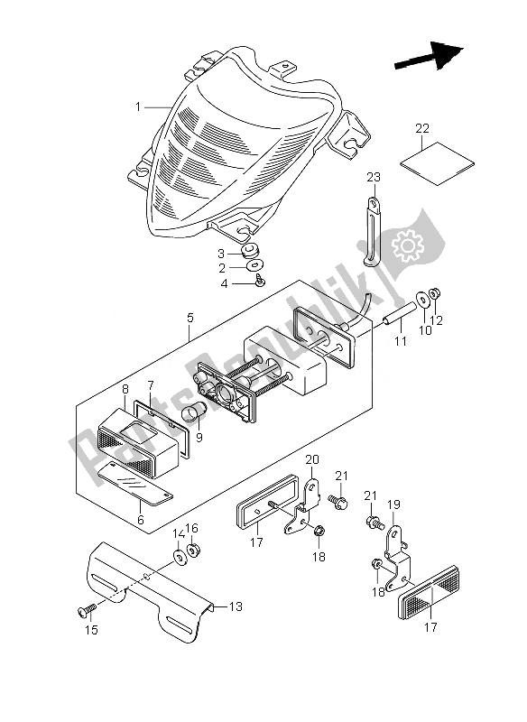 Toutes les pièces pour le Feu Arrière Combiné du Suzuki VZR 1800 Rnzr M Intruder 2010