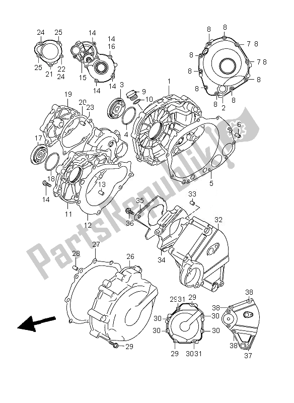 Toutes les pièces pour le Couvercle De Carter du Suzuki GSX R 1000 2007