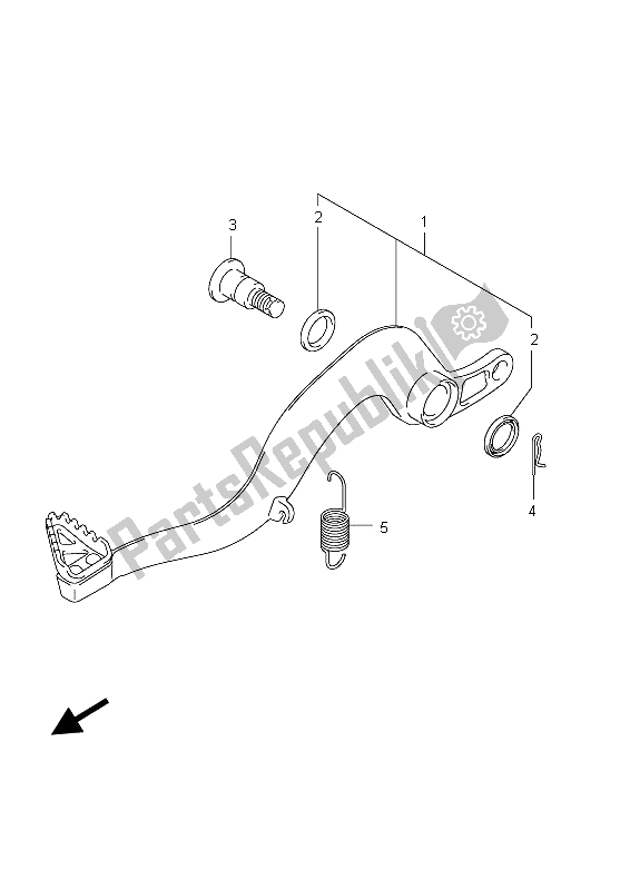 Todas las partes para Pedal De Freno de Suzuki RMX 450Z 2012