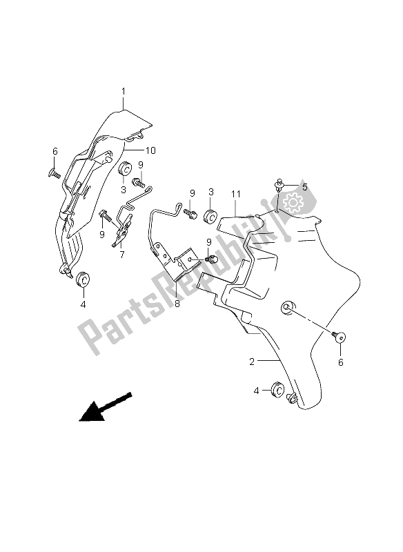 Tutte le parti per il Copertura Della Testa Del Telaio del Suzuki C 1800R VLR 1800 2009