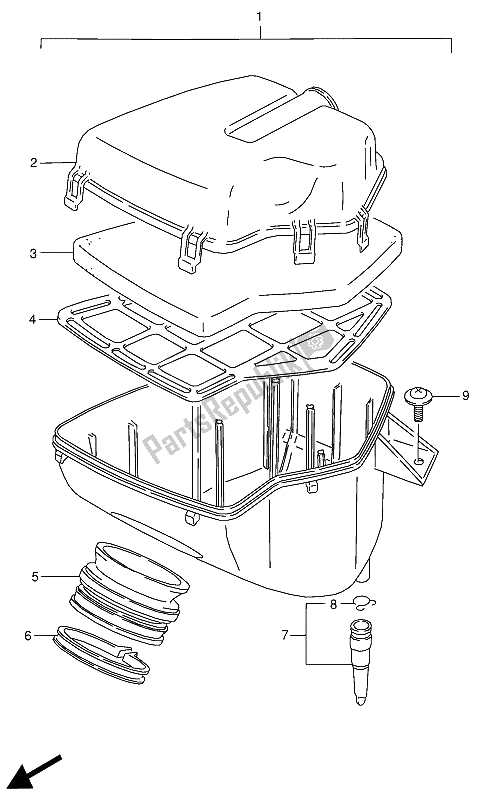 Tutte le parti per il Filtro Dell'aria del Suzuki RG 125 FU 1993