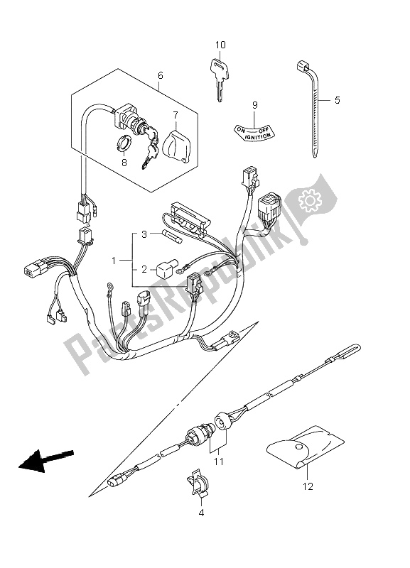 All parts for the Wiring Harness of the Suzuki LT Z 50 4T Quadsport 2009