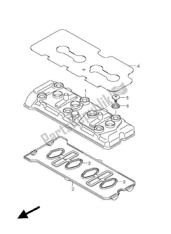 Todas las partes para Cubierta De Tapa De Cilindro de Suzuki GSX R 600 2011