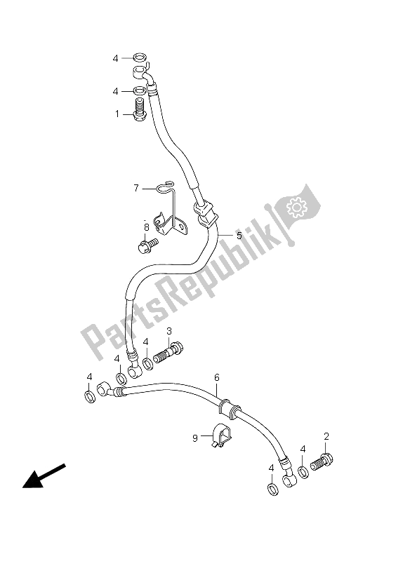 Tutte le parti per il Tubo Freno Anteriore del Suzuki GSX R 1000 2012