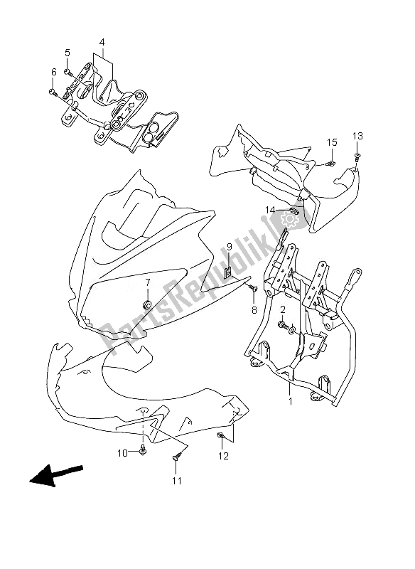 Alle onderdelen voor de Onderdelen Van De Motorkap van de Suzuki DL 1000 V Strom 2010