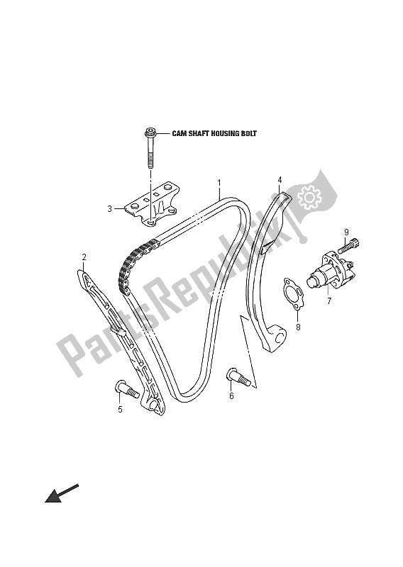 All parts for the Cam Chain of the Suzuki GSR 750A 2016