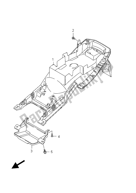 Toutes les pièces pour le Garde-boue Arrière (gsf1250s E21) du Suzuki GSF 1250 SA Bandit 2012