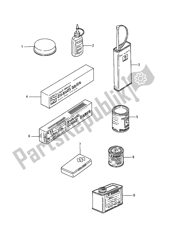 Wszystkie części do Opcjonalny Suzuki VS 750 Glfpefep Intruder 1987
