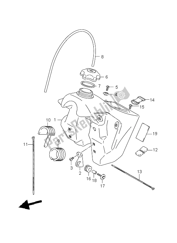 Toutes les pièces pour le Réservoir D'essence du Suzuki RM 250 2008