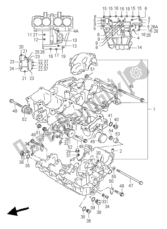 Todas las partes para Caja Del Cigüeñal de Suzuki GSX R 1100W 1997