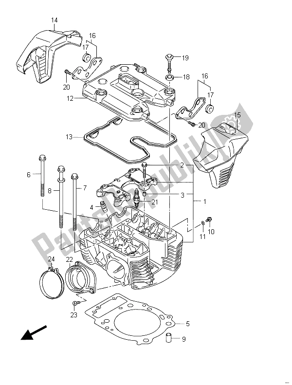 Wszystkie części do Tylna G? Owica Cylindra Suzuki VZR 1800 NZR M Intruder 2011