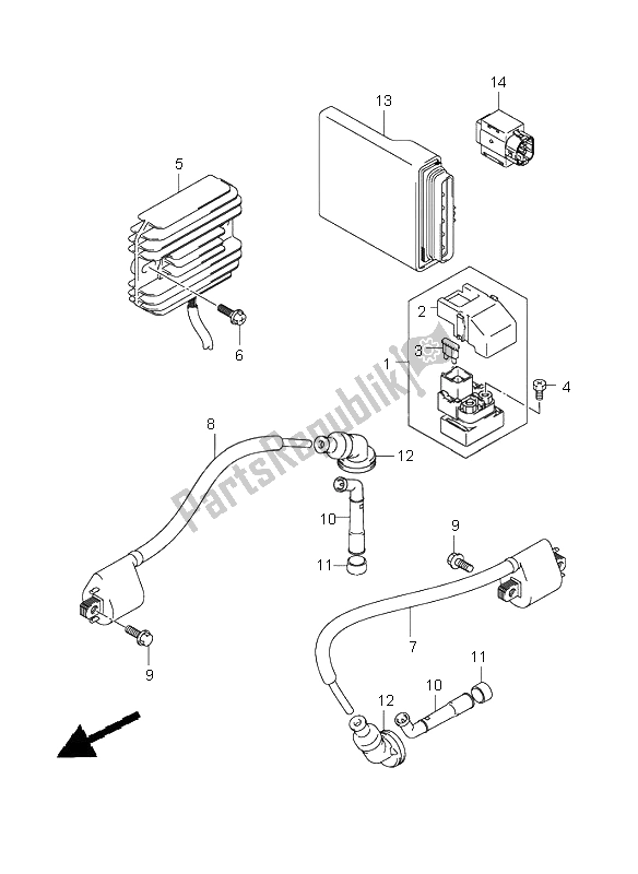 All parts for the Electrical of the Suzuki SV 650 NS 2005